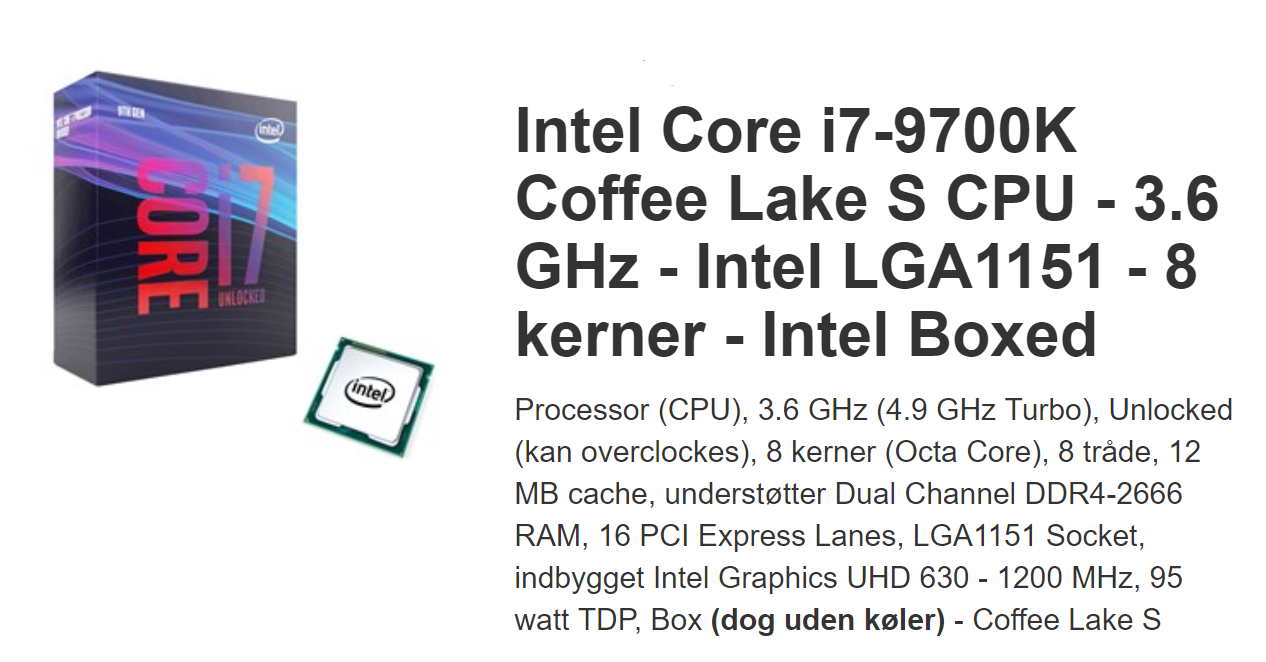CPU fra købshjemmeside