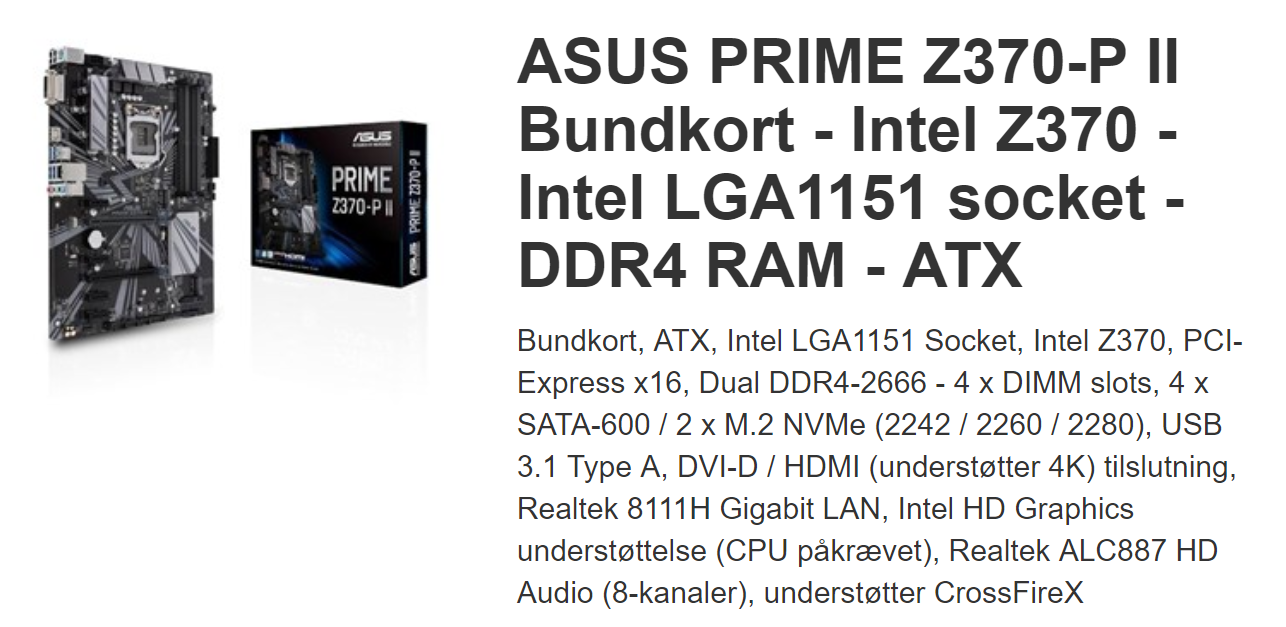 Motherboard fra købshjemmeside